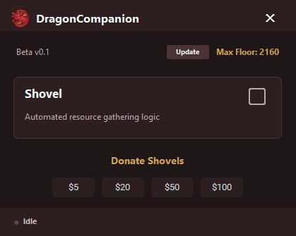 Dragon Companion App Interface